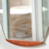 Oval beveled teak mirror - 1960 - 15.02.24.05