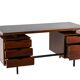 Pierre Guariche, Bureau en acajou et métal laqué, années 1960