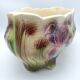 Saint Clement slurry planter with iris decoration.