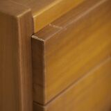 Maison Regain blond elm chest of drawers vintage circa 1970