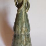Slurry soliflora vase with stem enamel Art-Nouveau early twentieth century