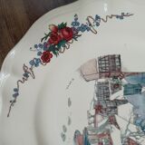 Large plate Sarreguemines France Obernai h.loux