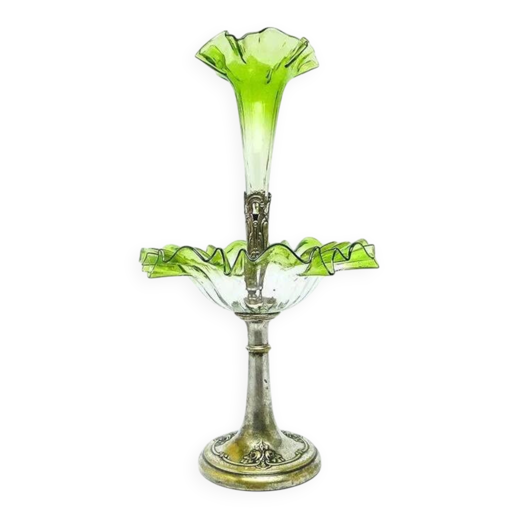 Viennese platter in Art Nouveau style flute