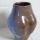 Blue and brown ceramic vase from the 1980s.
