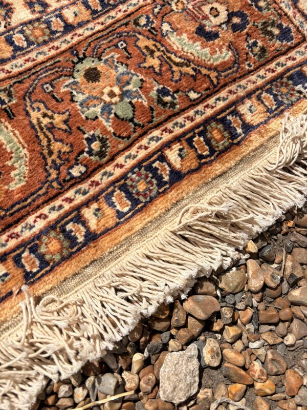 Tapis Persan Ispahan Isfahan Laine Oiseau Fait Main Arbre de Vie 190x120