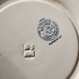 Antique flat plate, ironstone, Boulenger, Choisy-le-Roi "Parmentier"