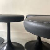 Tabouret tulipe Saarinen noir , design 1970