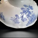 Part of a 25-piece Sarreguemines earthenware dinner service - Purple floral decoration