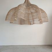 Huge rattan suspension in the shape of a corolla H:1m; D: 1m50