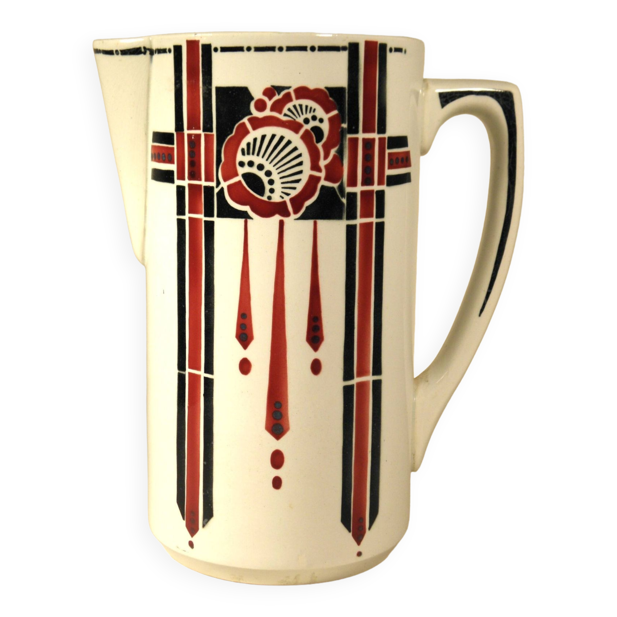 Saint amand art deco pitcher