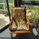 Colonial armchair in reupholstered teak