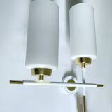 Pair of vintage architectural wall lights, 1960s