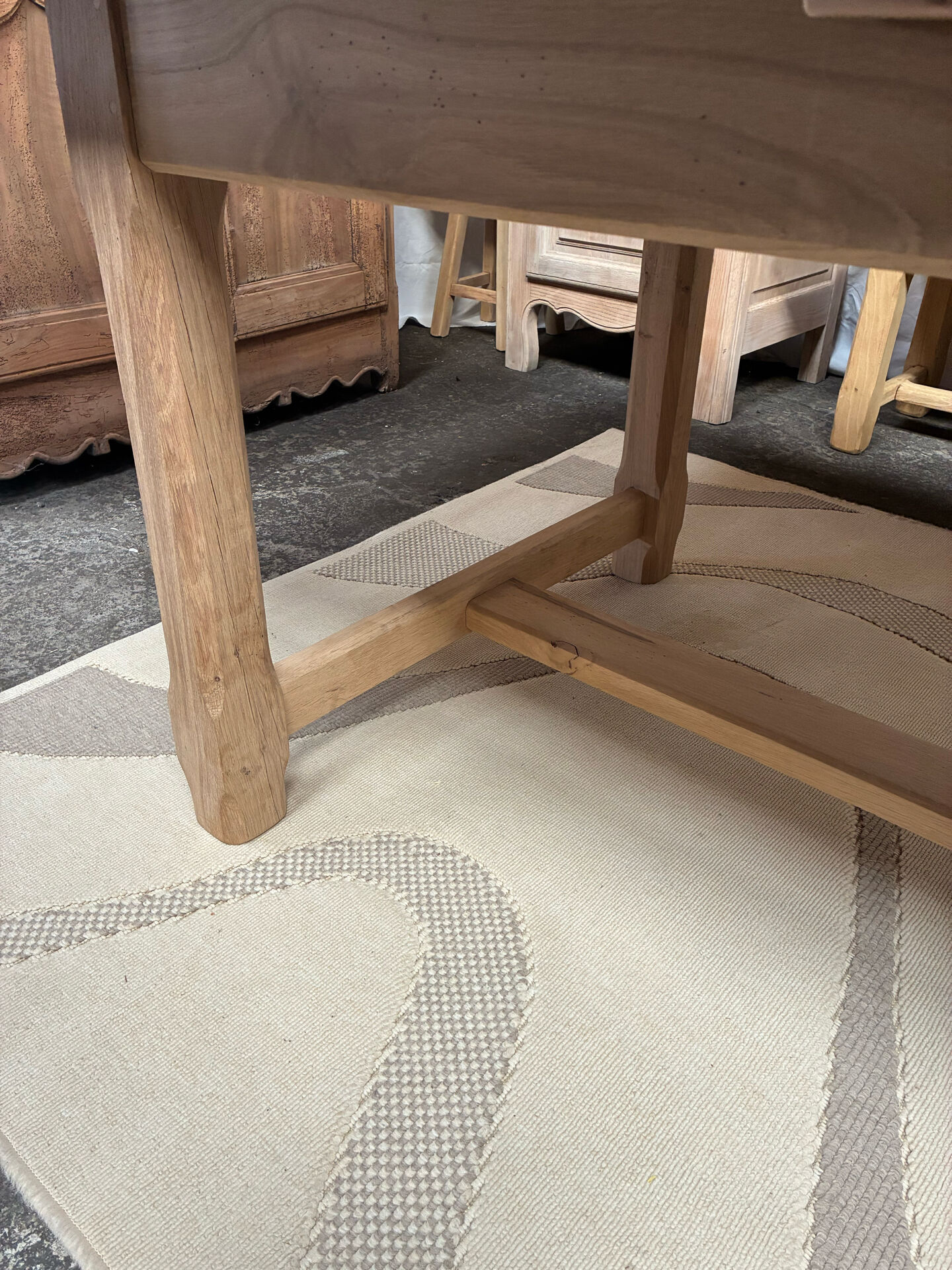 Table de ferme en chêne massif avec rallonge