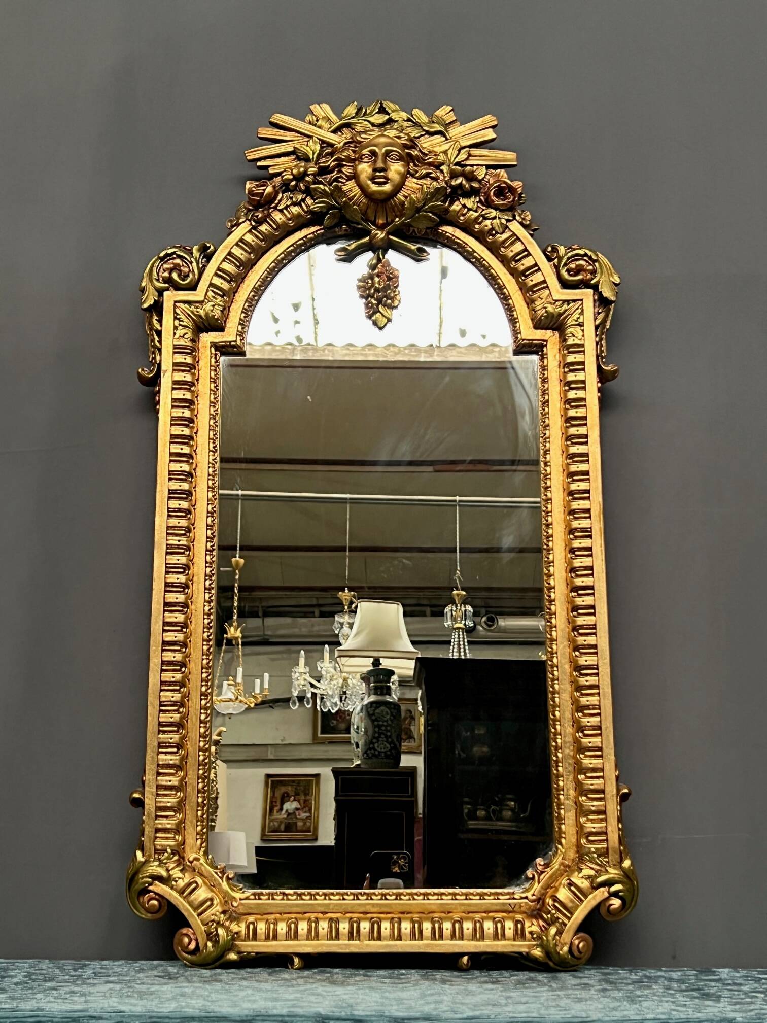 Vincenzo Fancelli – Franklin Mint. Louis XIV style designer mirror.