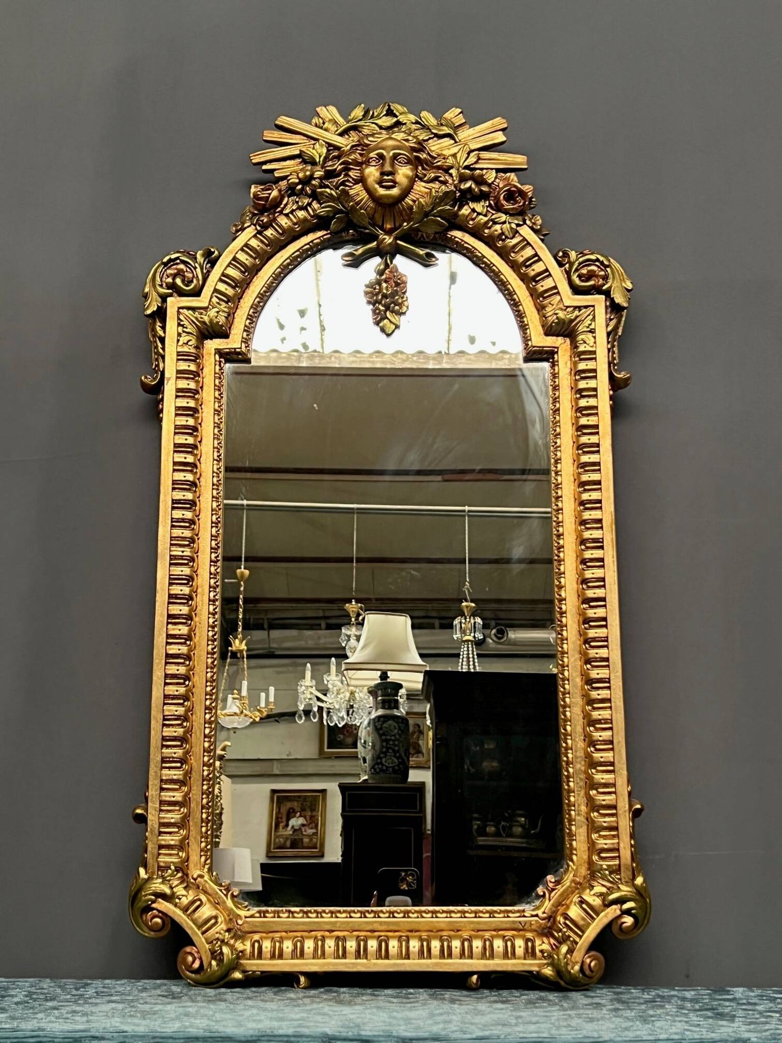 Vincenzo Fancelli – Franklin Mint. Louis XIV style designer mirror.
