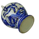 Gargoulette vintage espagnole en céramique bleue et blanche