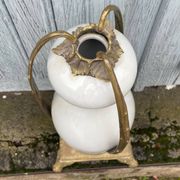 Porcelain and bronze vase