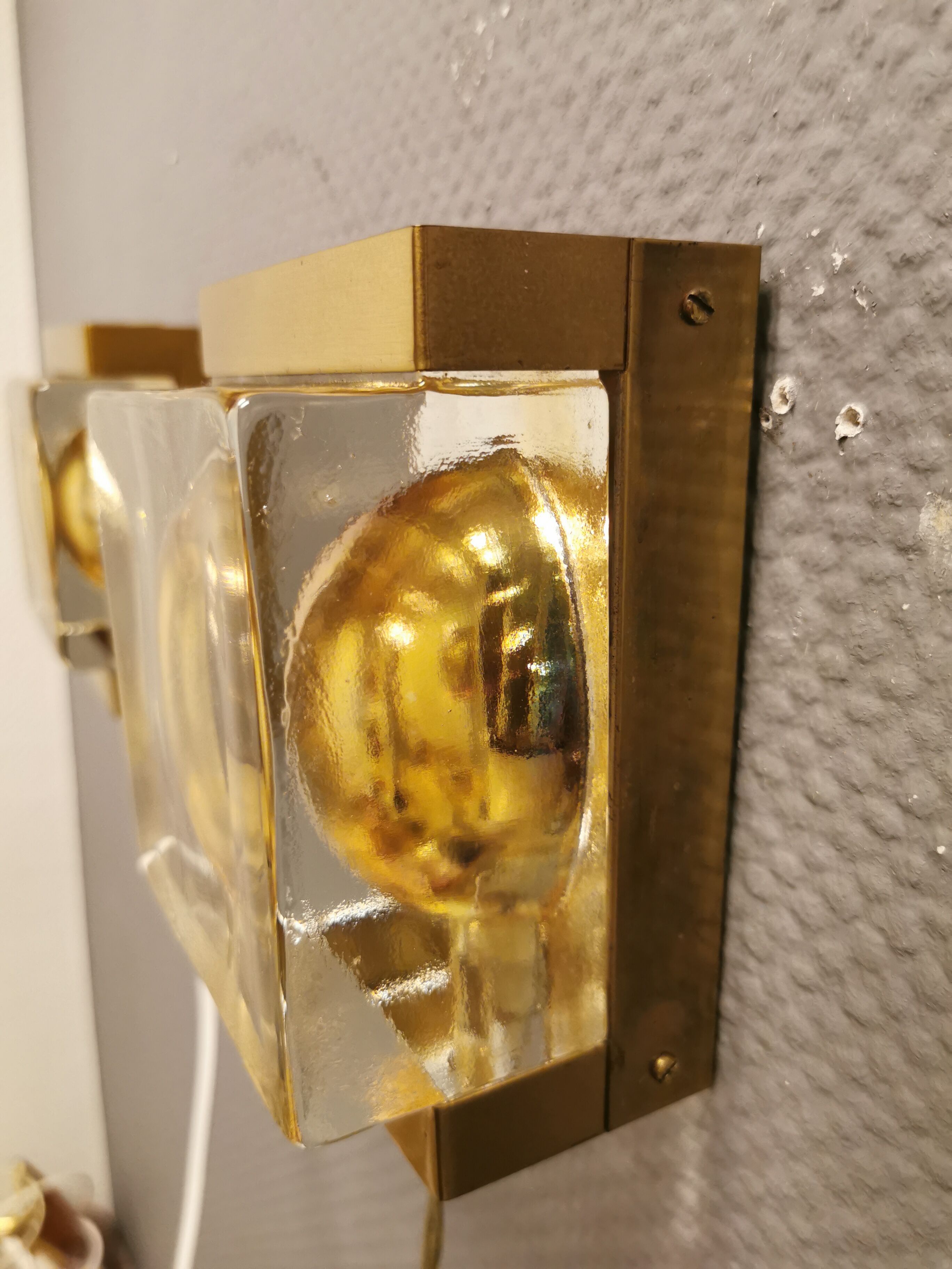 Pair of maritime wall lamps made by Danish Vitrika in the 1960s