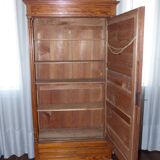 Pitch pine wood mirror bonnetiere