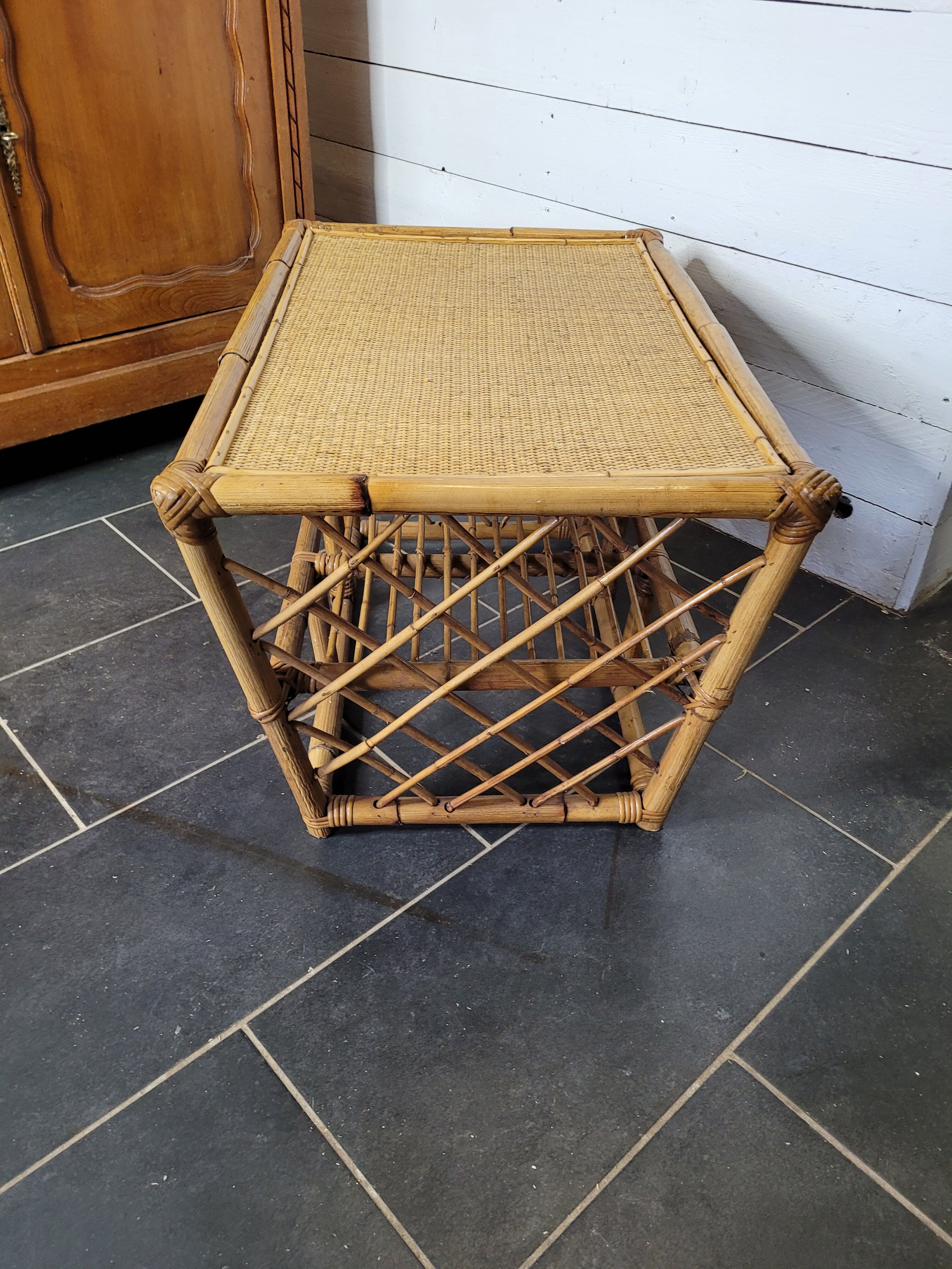 Vintage rattan coffee table