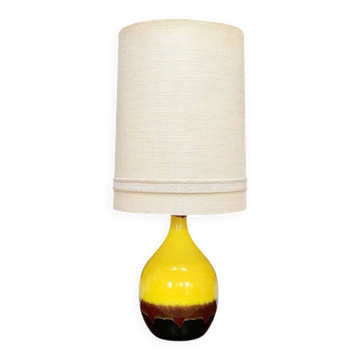 Large glazed ceramic art table lamp from Aro, West-Germany, 1960s