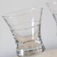 Set de 2 verres à pied, cristal ciselé, art déco