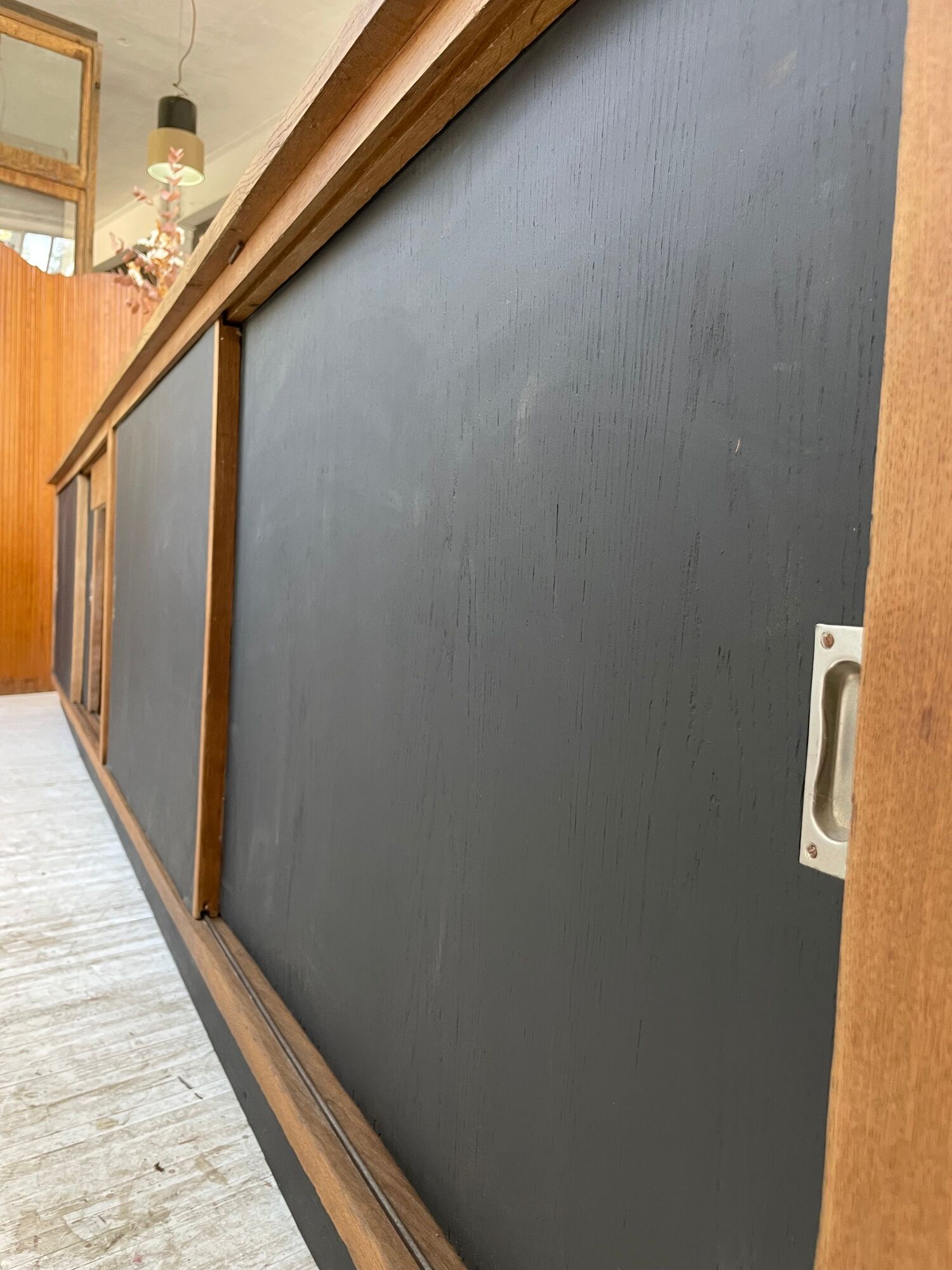 Two-sided counter sliding doors oak XXL 4m enfilade