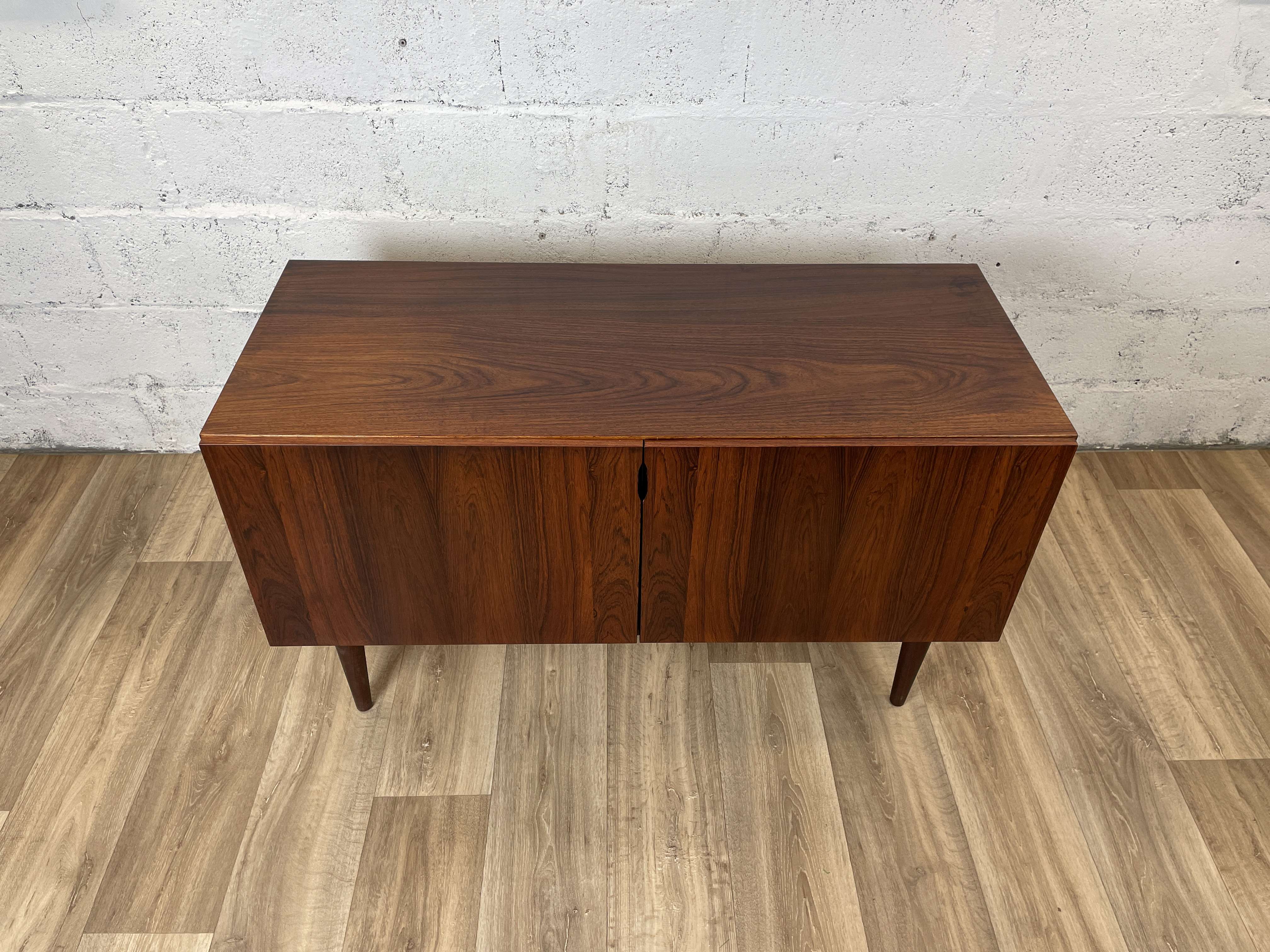 Vintage Scandinavian mid-length rosewood sideboard, 60s