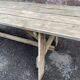 Large country farm table 240 cm in raw natural wood brewery fir