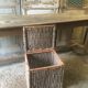 Chest in raffia or wicker