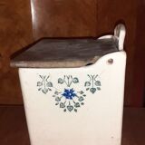 Salt box in faience and wood
