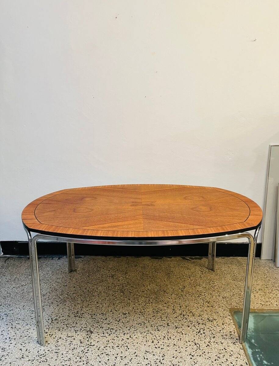Mid-century dining table with chrome frame by Odenwald, 1960s