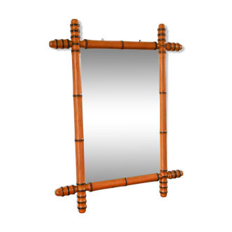 Miroir de barbier style bambou, 1950 - 61 X 46.5 cm