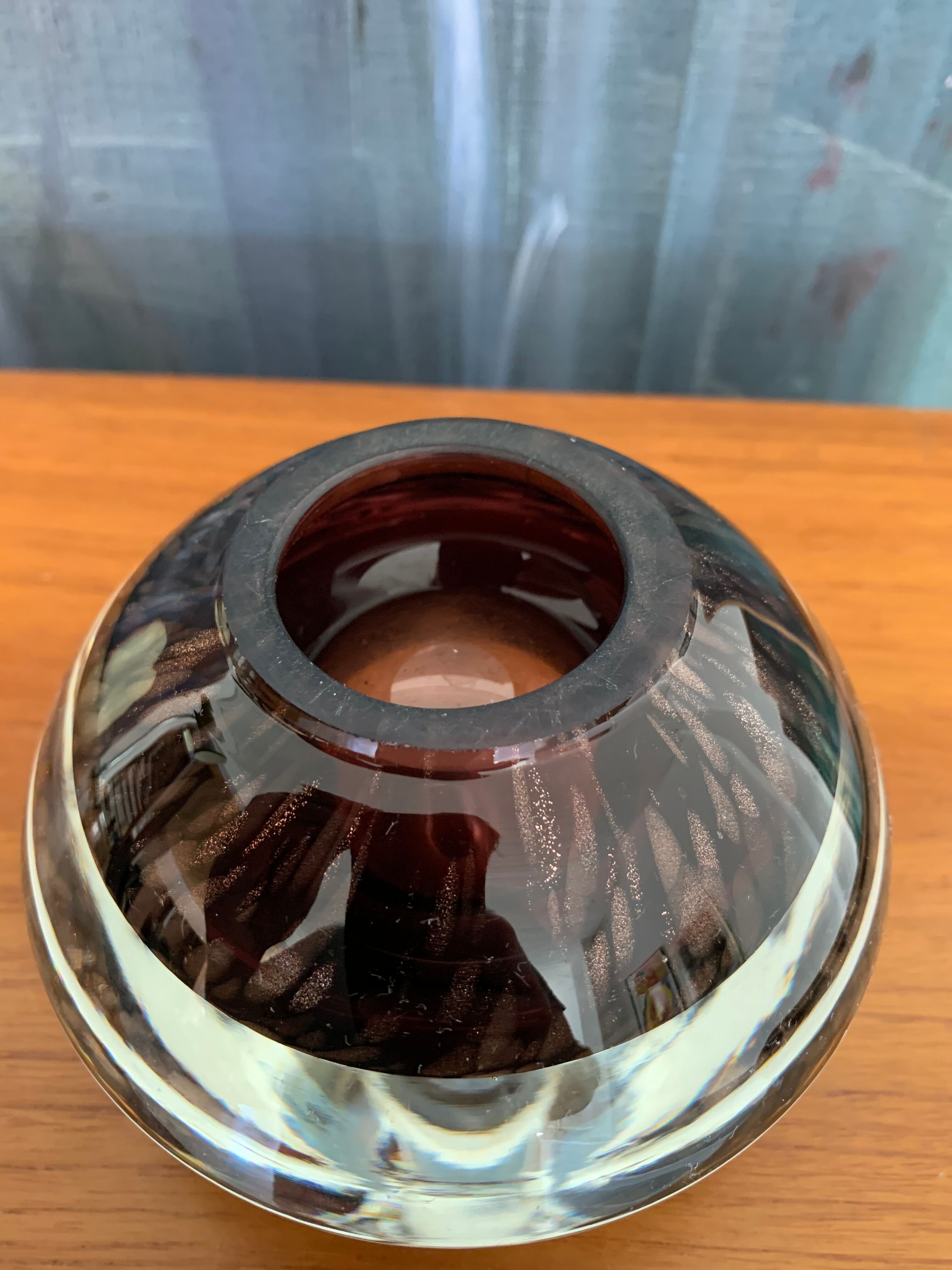 Murano inclusions paper paper press vase