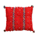 Coussin berbère rouge à sequin 45x50cm