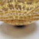 Vintage ceiling lamp in brass and golden/champagne crystal glass 1960s