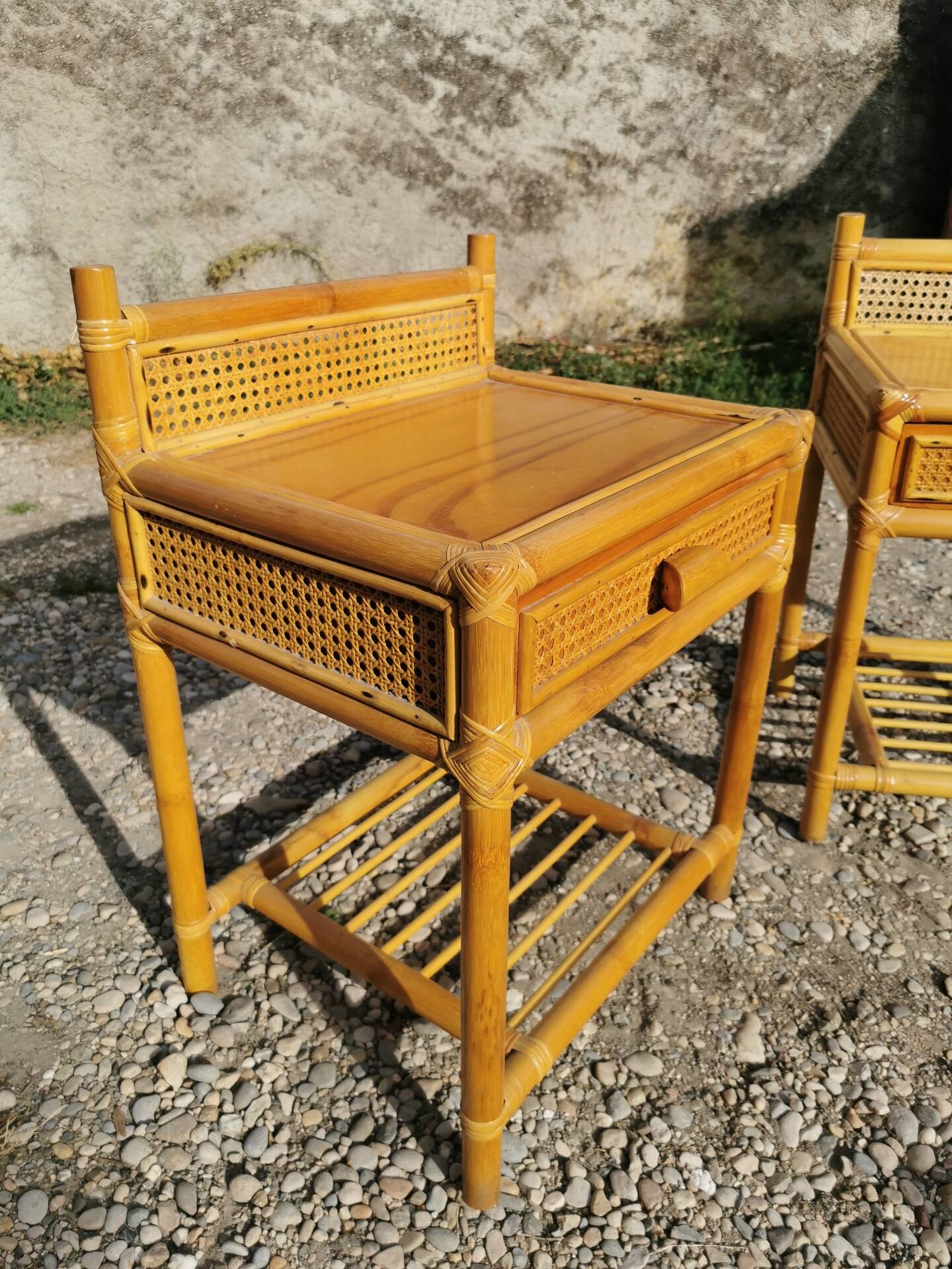 Pair of vintage bedside tables