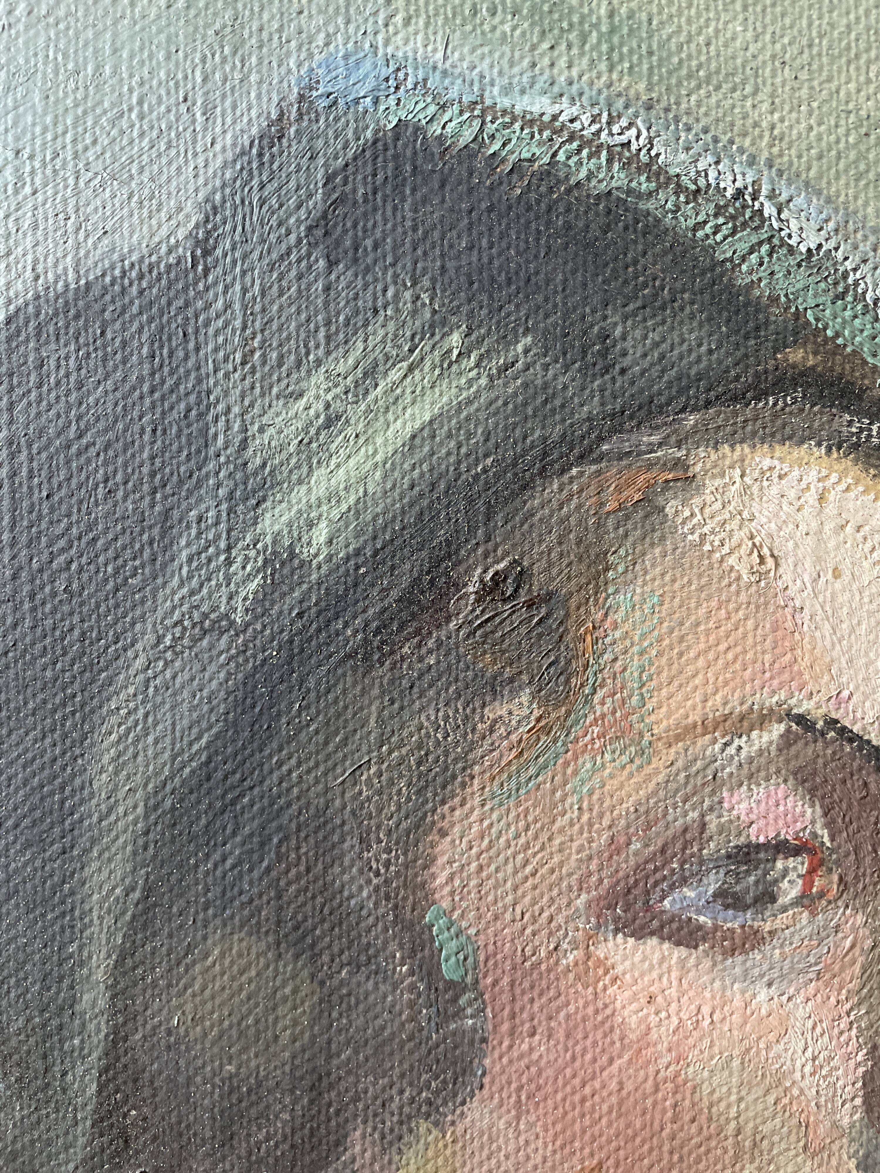 Old portrait painting, circa 1930