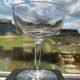 Lot de 6 coupes à champagne, Napoléon III, 1/2 cristal soufflé et taillé