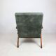 B-310 VAR green olive velvet armchair