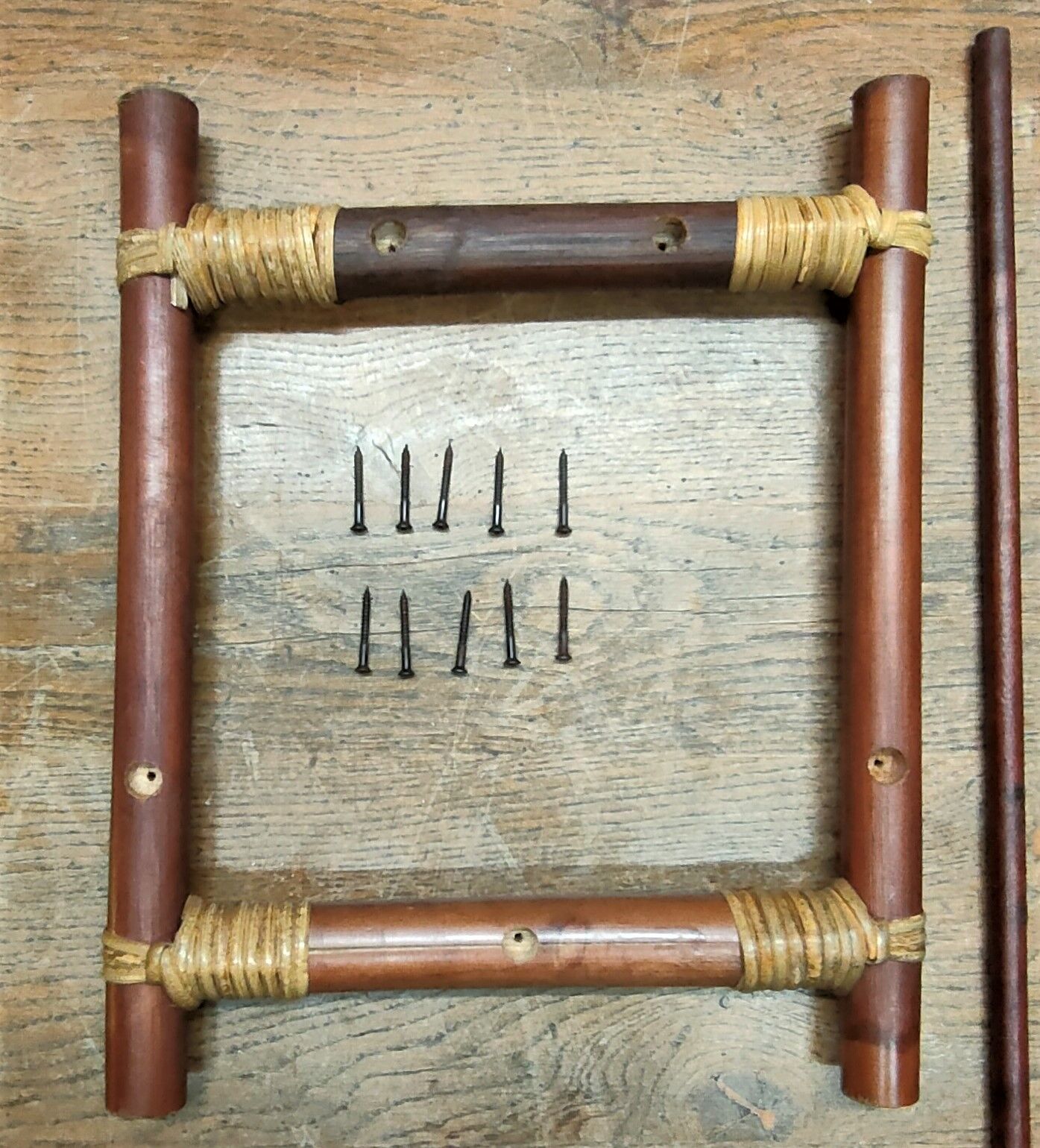 Vintage magazine holders 70's ~ rattan, burlap and wicker ~ France