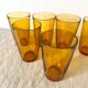 Verres à eau vintage ambrés vereco