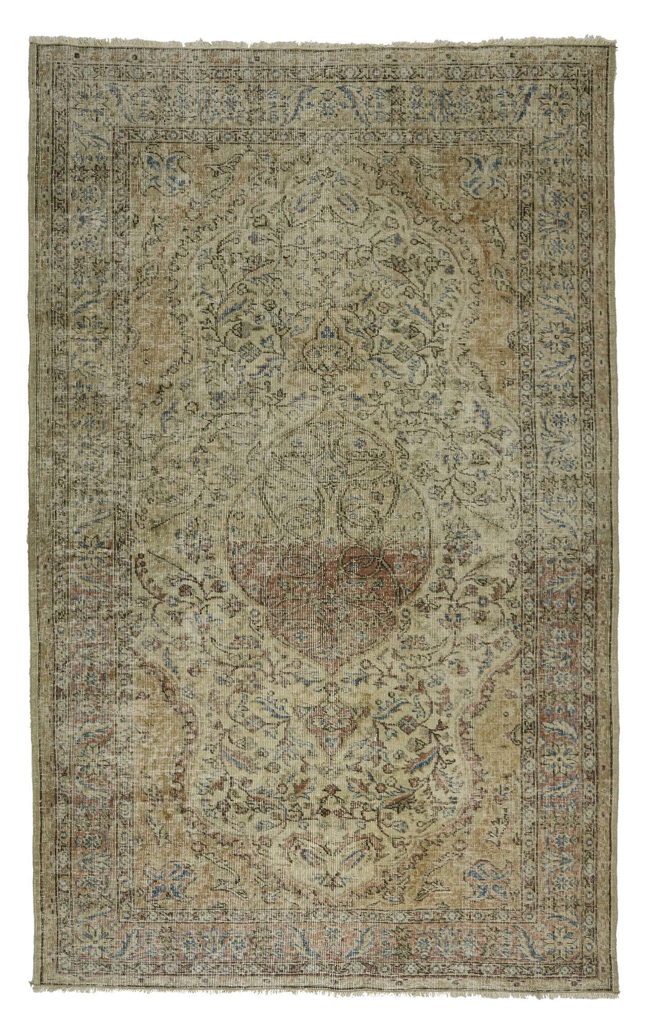 Turkish Anatolian Handmade Vintage Rug 270 cm x 168 cm