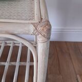 Rattan side table / bedside table 50s-60s