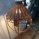 Hanging lamp wicker