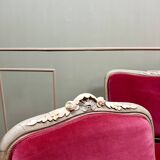 Salon en bois peint de style louis xv xix eme siècle