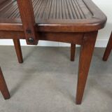 Pair of wooden bridge armchairs