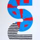 Kumi sugai, s (red and blue), 1990. original lithograph with signed embossing