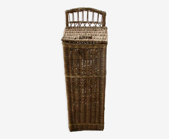 Ancienne panière ou huche à pains en rotin osier - Conservation des pains -
