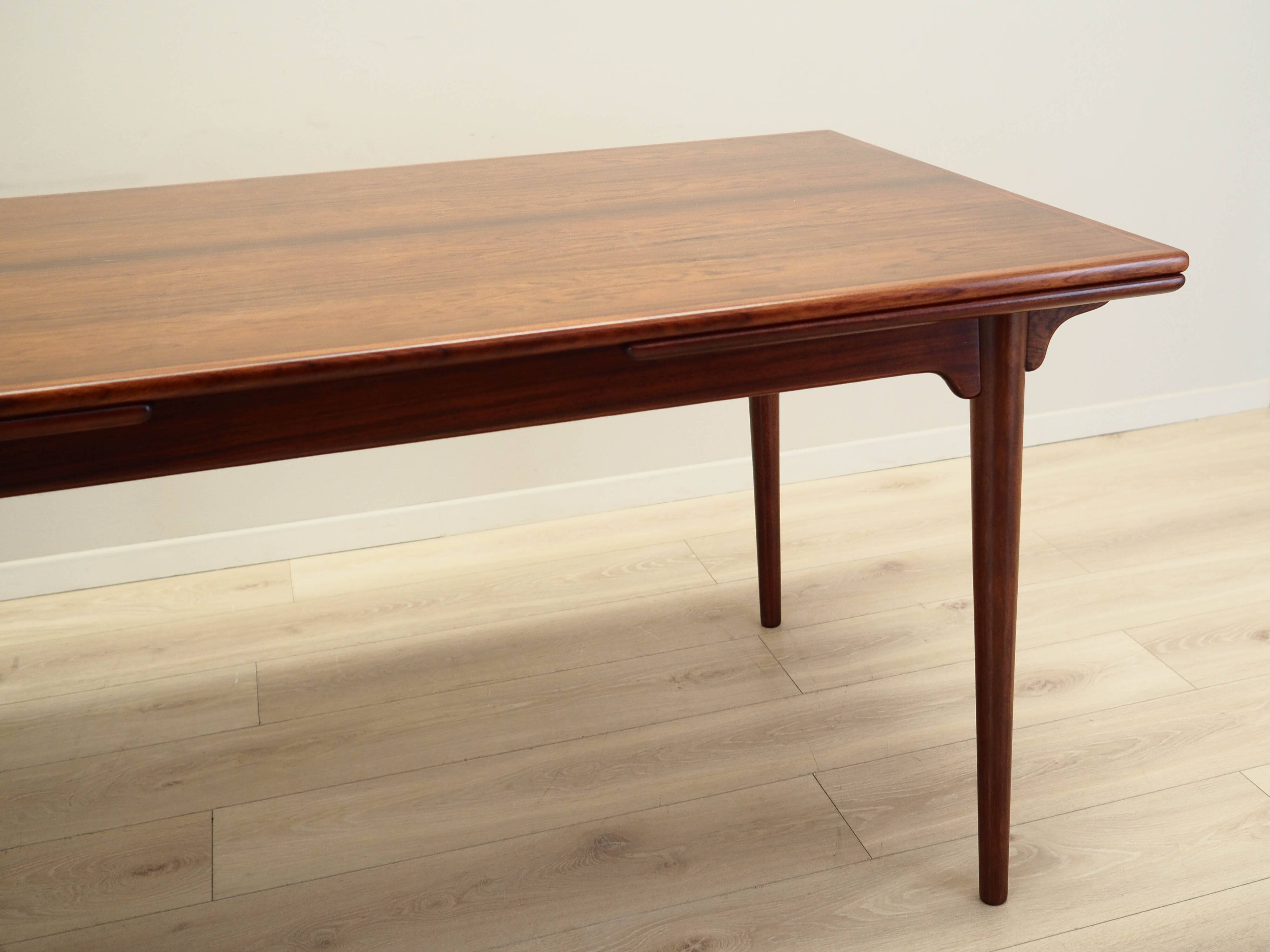 Rosewood table, Danish design, 1970s, manufacturer: Omann Jun, designer: Gu